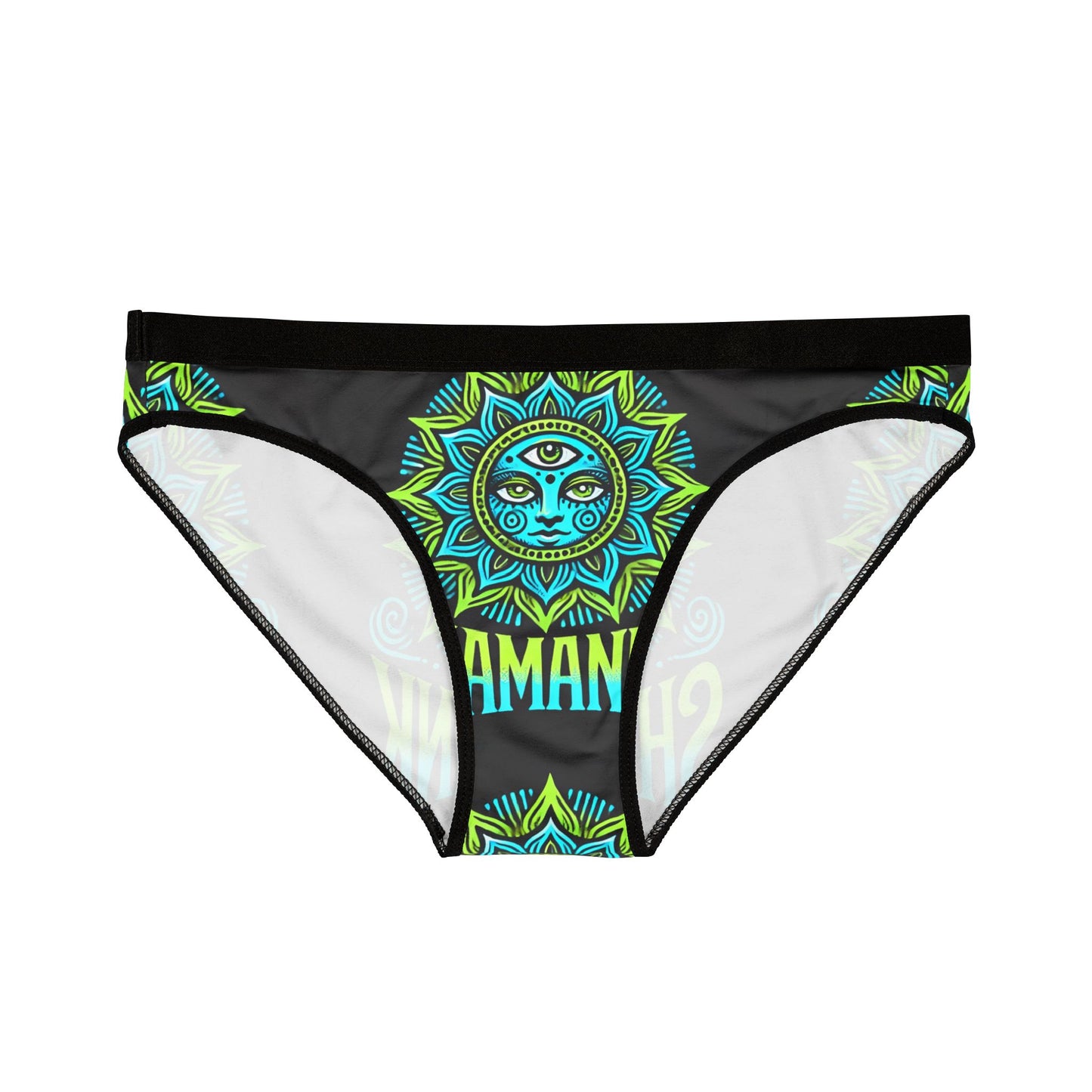 Shamanink Green Blue Sun Logo Women's Underwear (AOP)
