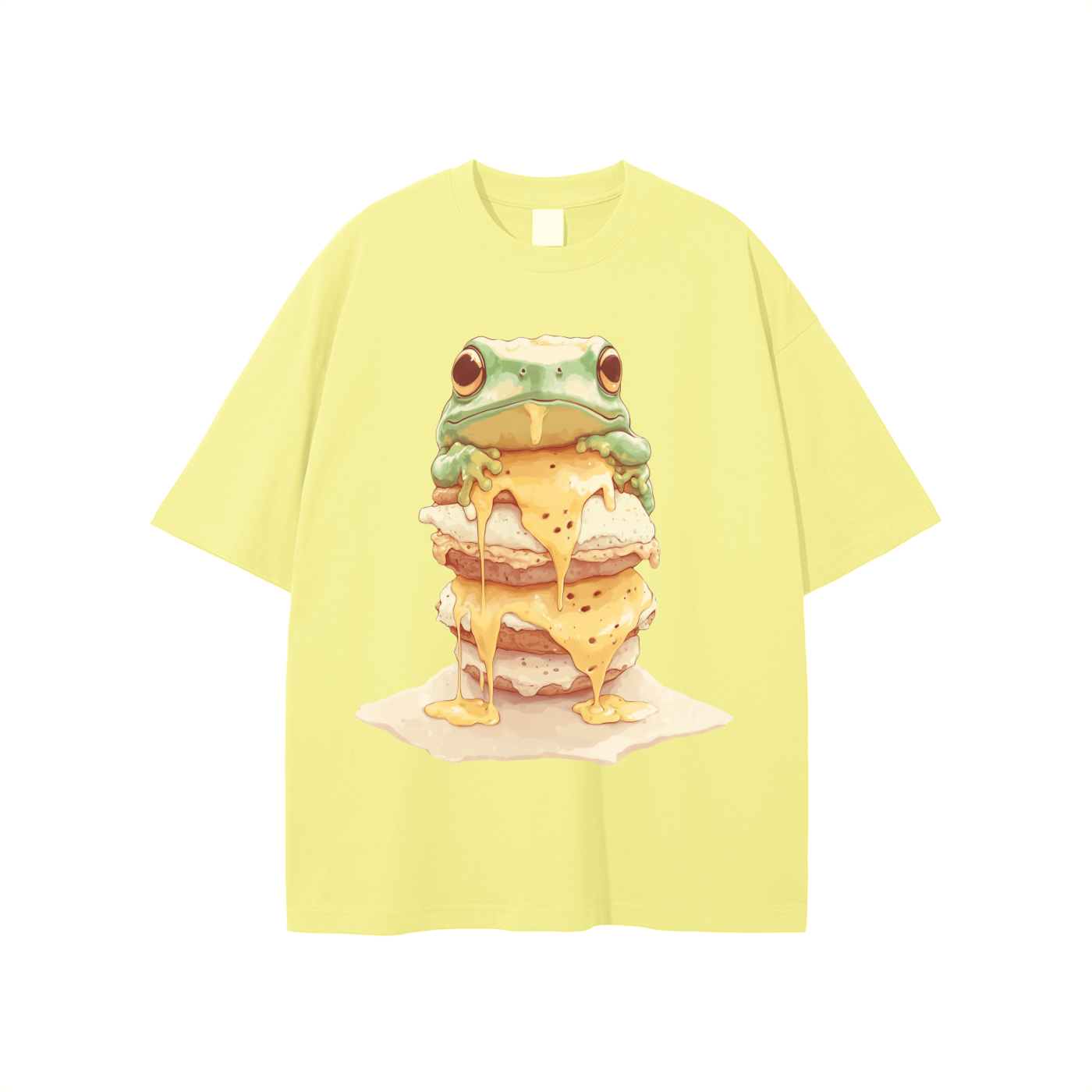 Frog Benedict Sammich Pastel Beach Drip Rave Festival Unisex Graphic T-shirt