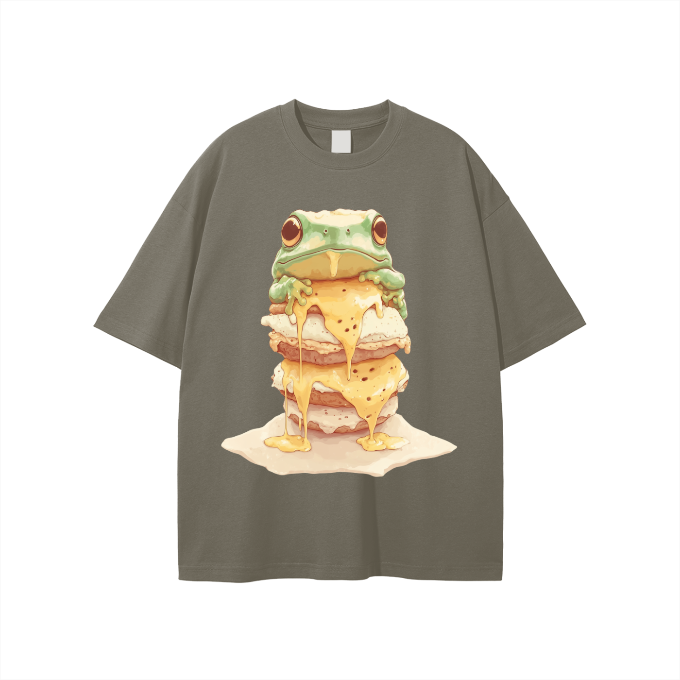 Frog Benedict Sammich Pastel Beach Drip Rave Festival Unisex Graphic T-shirt