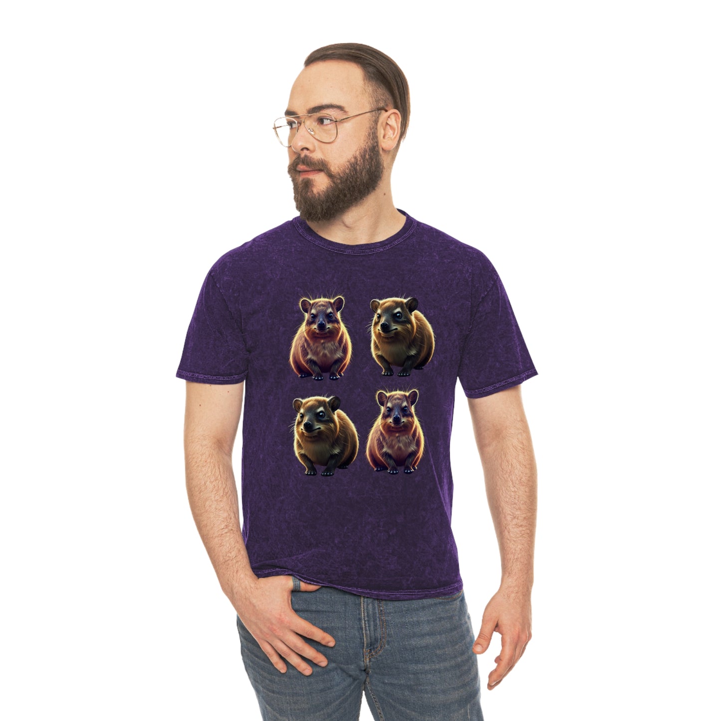 Hyrax Diamond Rock Rabbits Unisex Mineral Wash T-Shirt