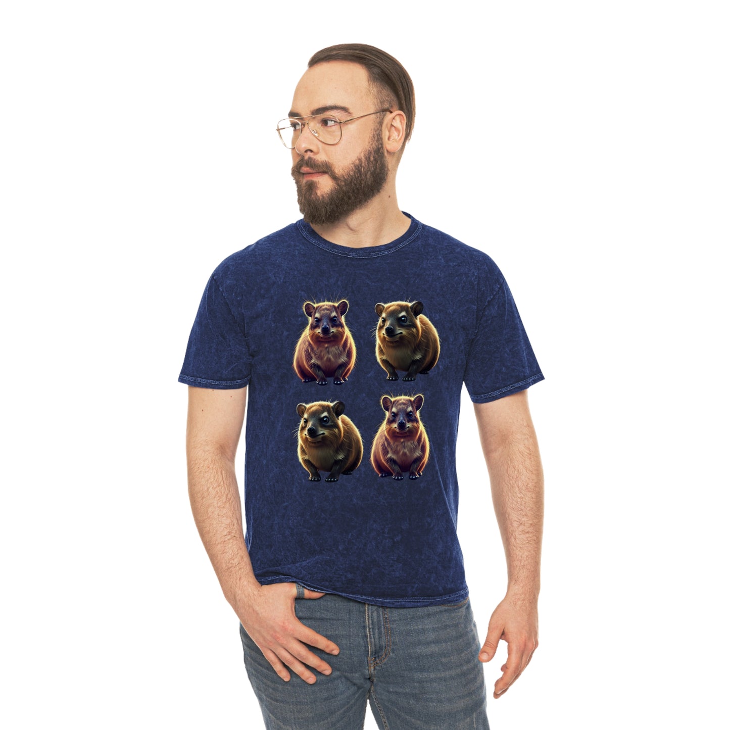 Hyrax Diamond Rock Rabbits Unisex Mineral Wash T-Shirt
