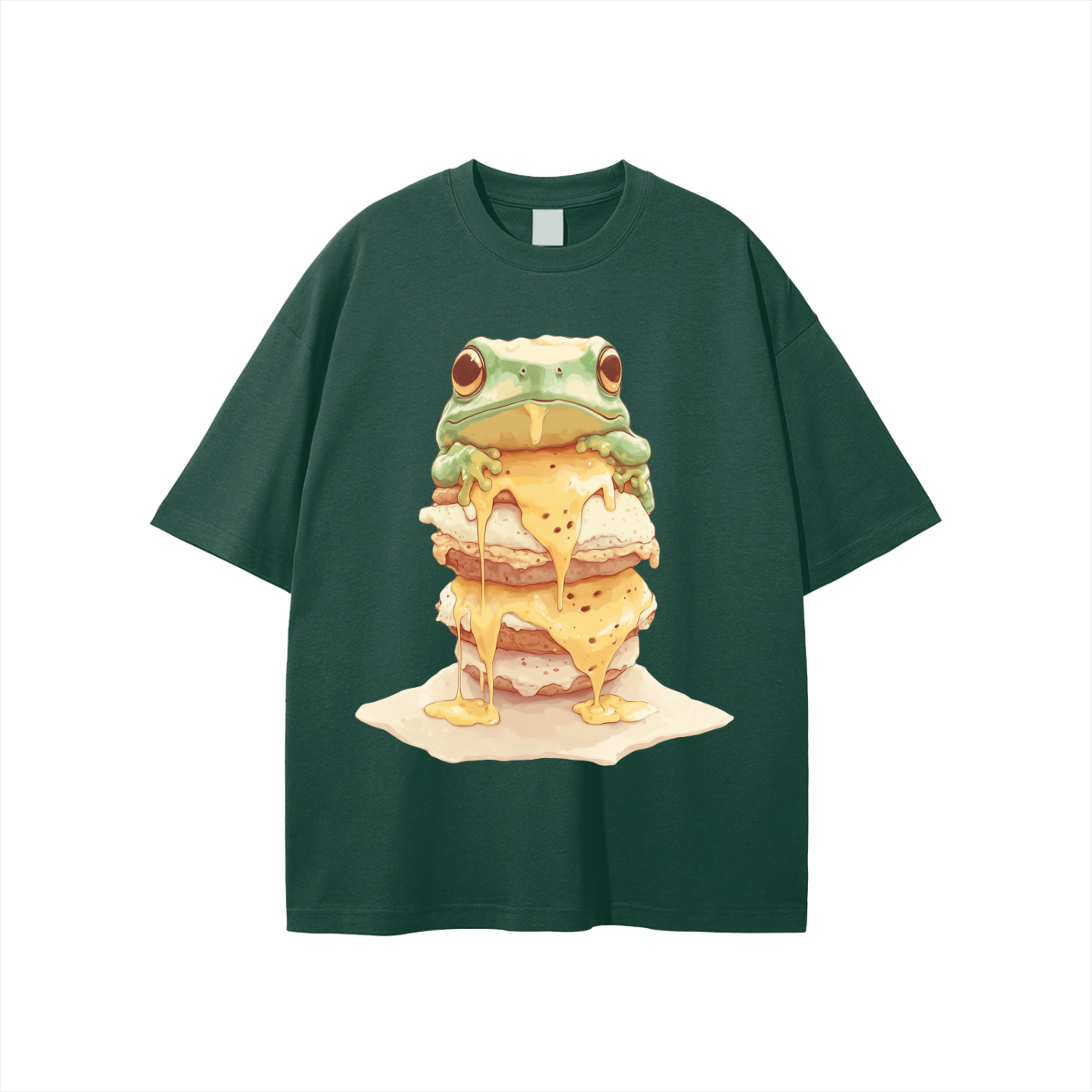 Frog Benedict Sammich Pastel Beach Drip Rave Festival Unisex Graphic T-shirt