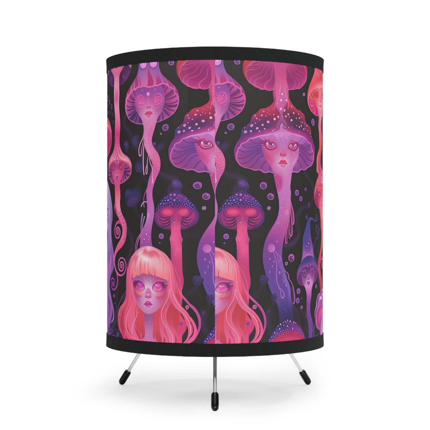 Jellyfish UV Pastel Lava Lamp Spirit Drip Tripod Lamp with High-Res Printed Shade, US\CA plug