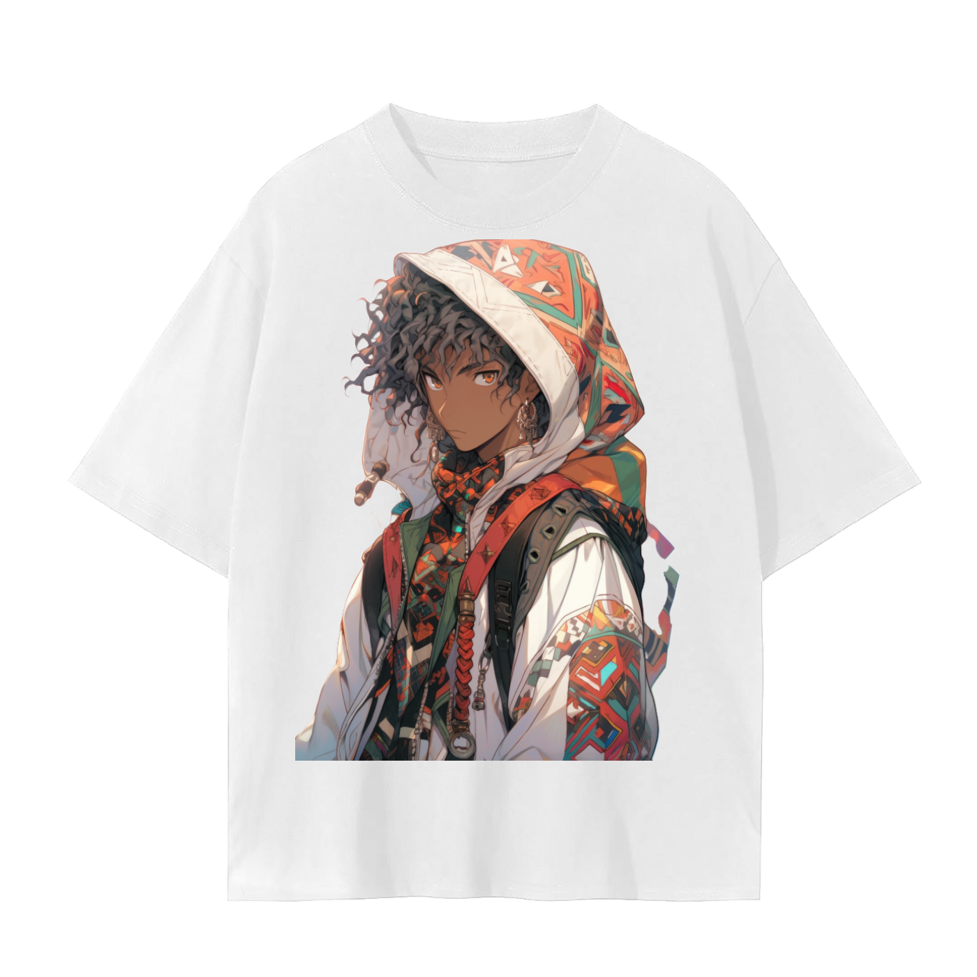 Hooded Anime Gypsy Levant Man Steam Punk Futuristic Unisex Tee Unisex Seamless T-Shirt