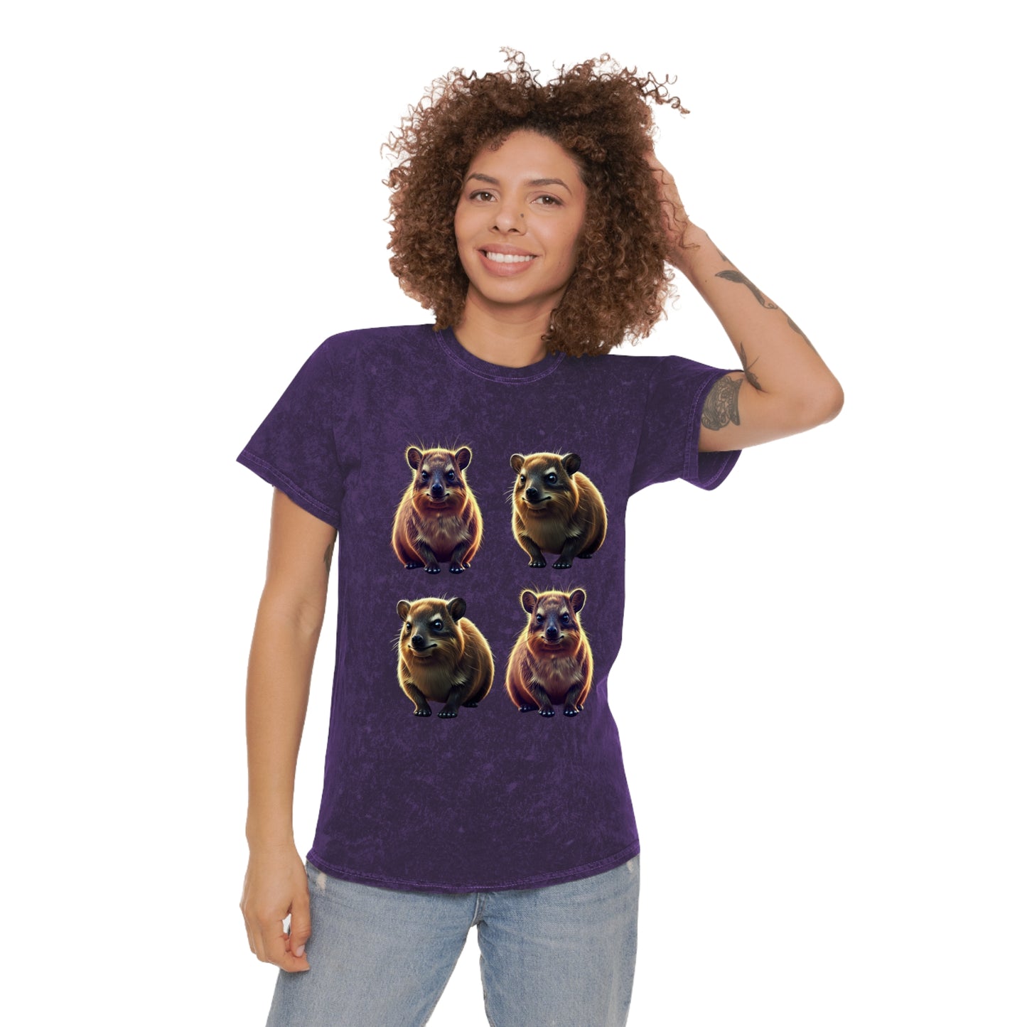 Hyrax Diamond Rock Rabbits Unisex Mineral Wash T-Shirt