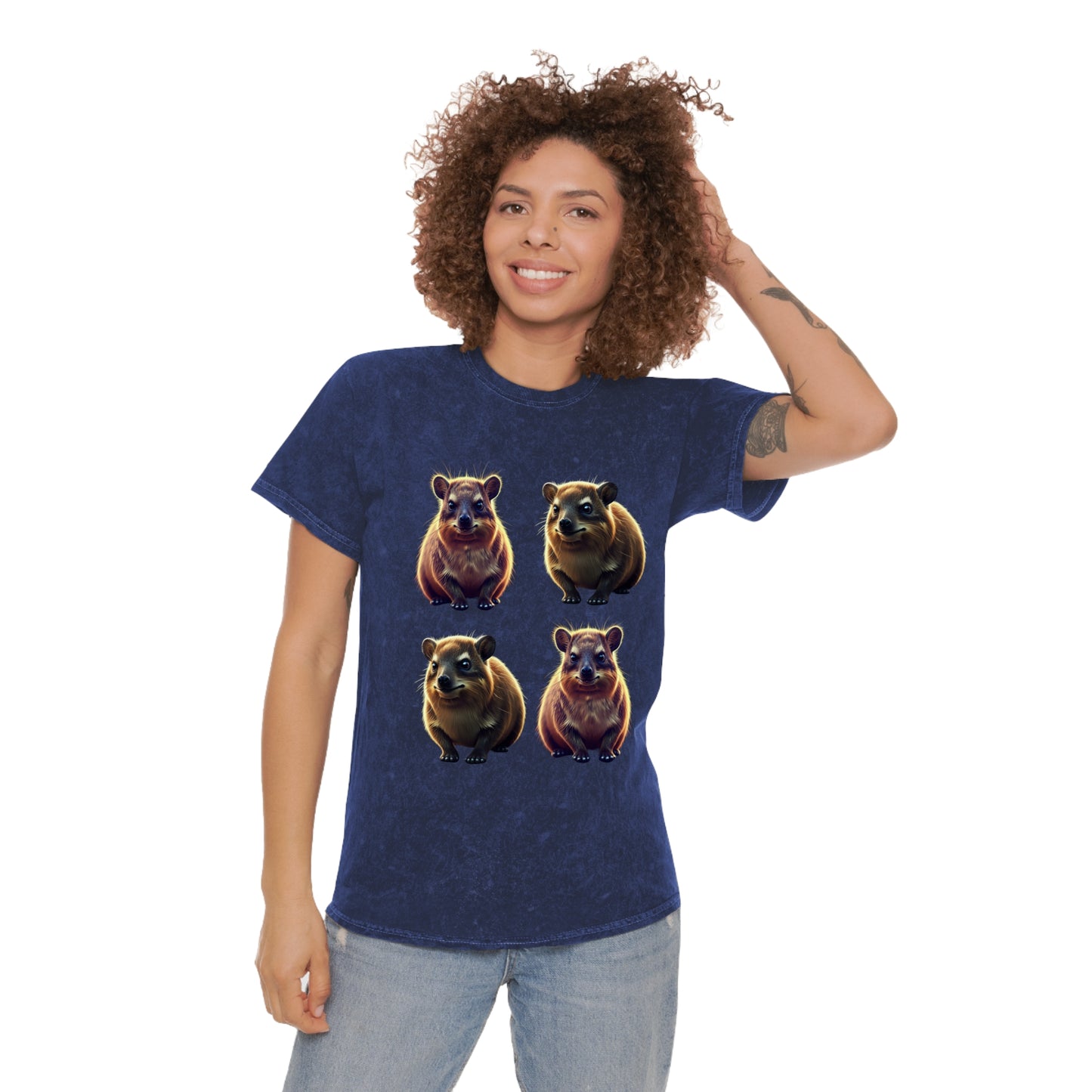 Hyrax Diamond Rock Rabbits Unisex Mineral Wash T-Shirt