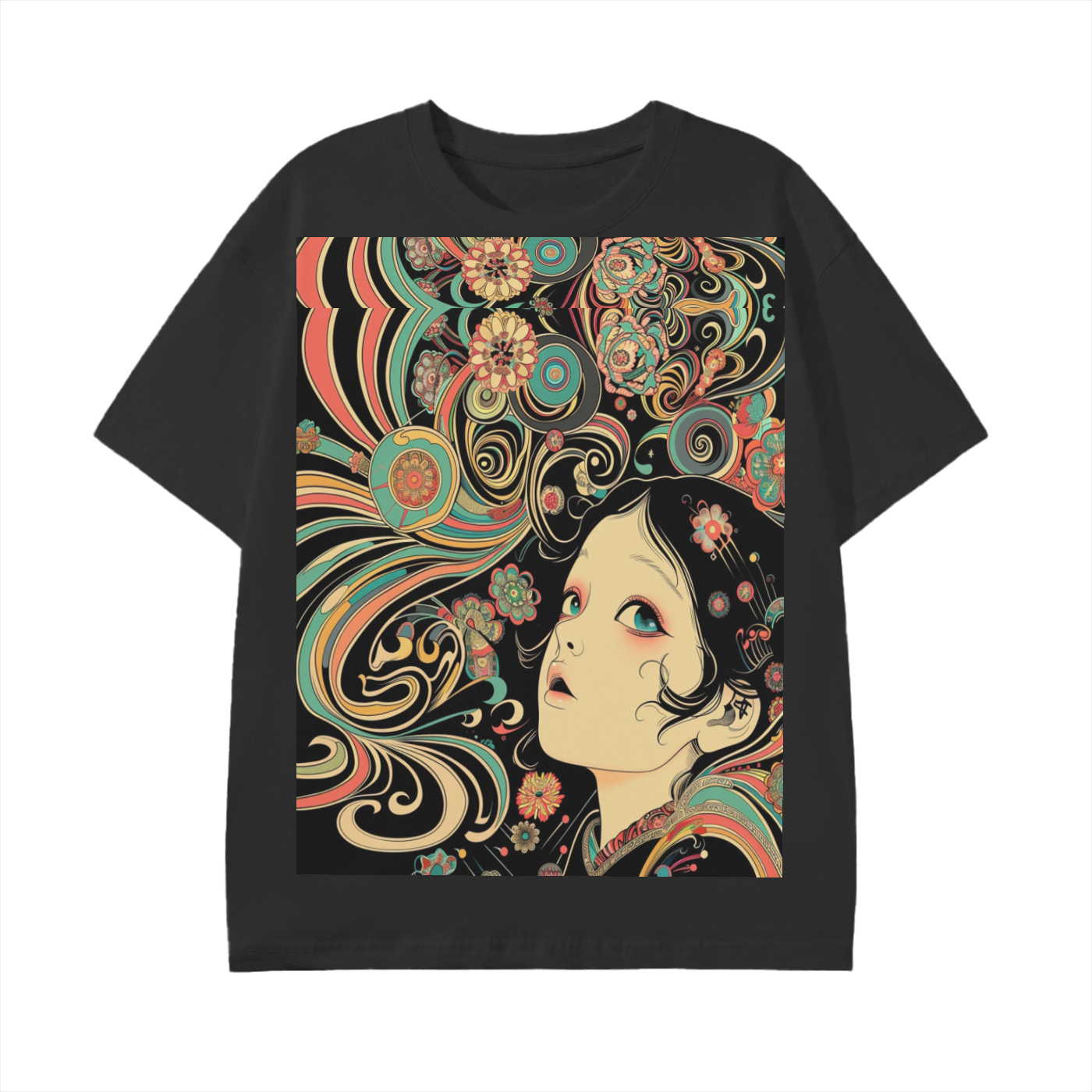 I See You Psyche Psychedelic Looking Glass Girl Graphic Unisex Classic T-Shirt
