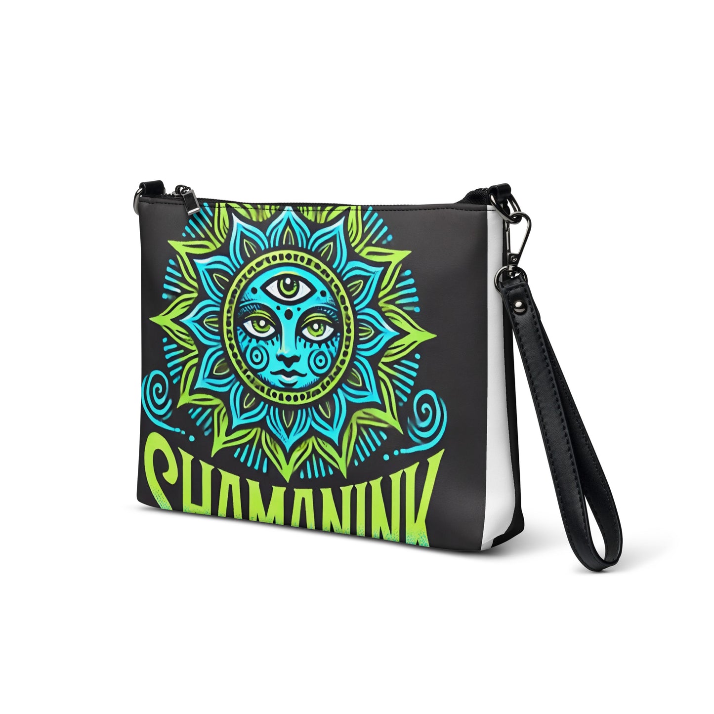 ShamanInkThreads Logo Green Blue Crossbody bag