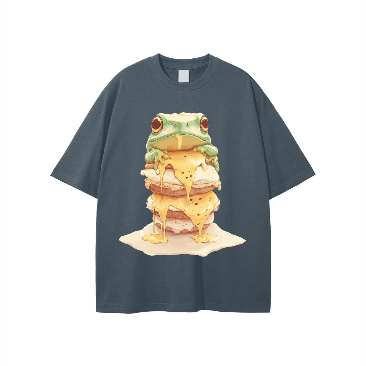 Frog Benedict Sammich Pastel Beach Drip Rave Festival Unisex Graphic T-shirt