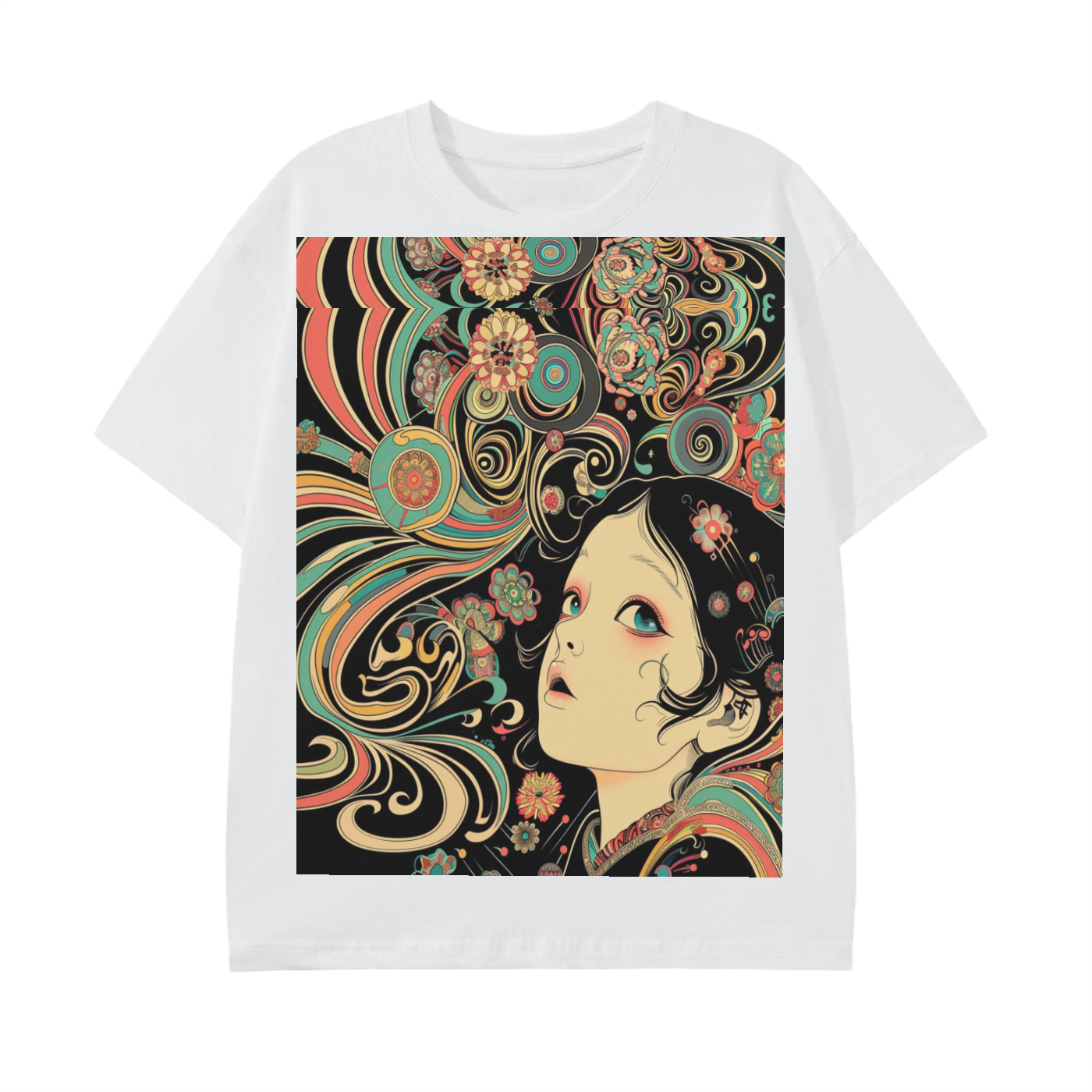 I See You Psyche Psychedelic Looking Glass Girl Graphic Unisex Classic T-Shirt