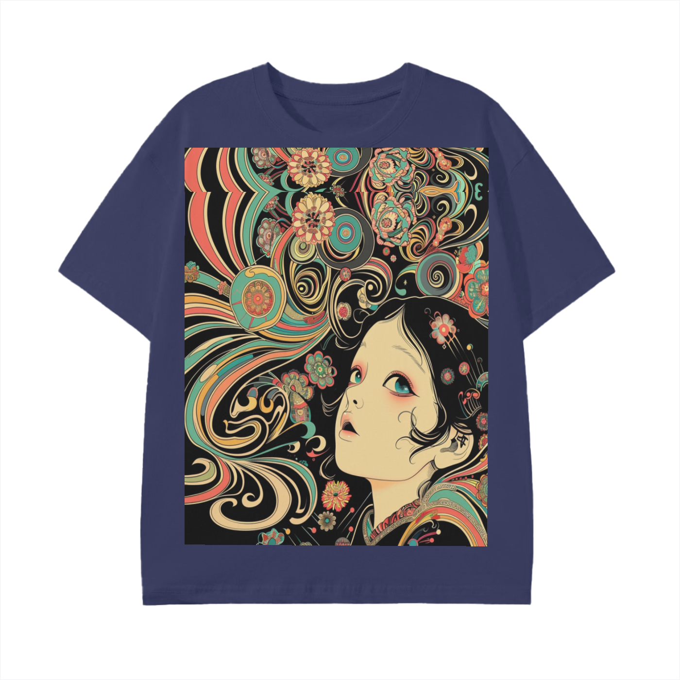 I See You Psyche Psychedelic Looking Glass Girl Graphic Unisex Classic T-Shirt