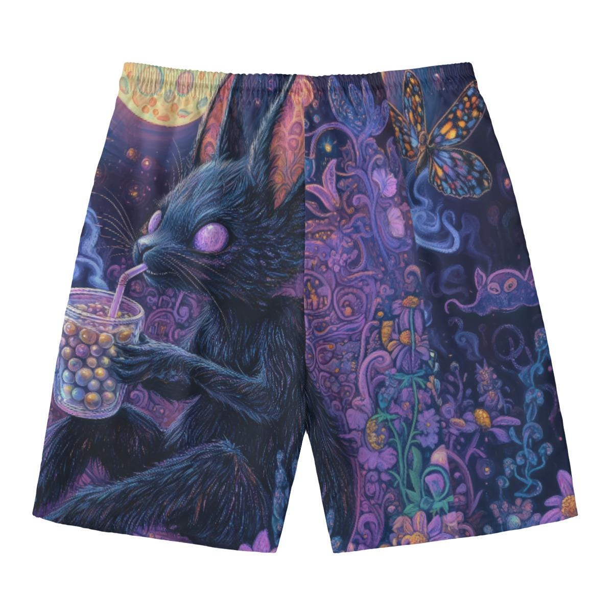 All-Over Print Men‘s Beach Shorts With Lining