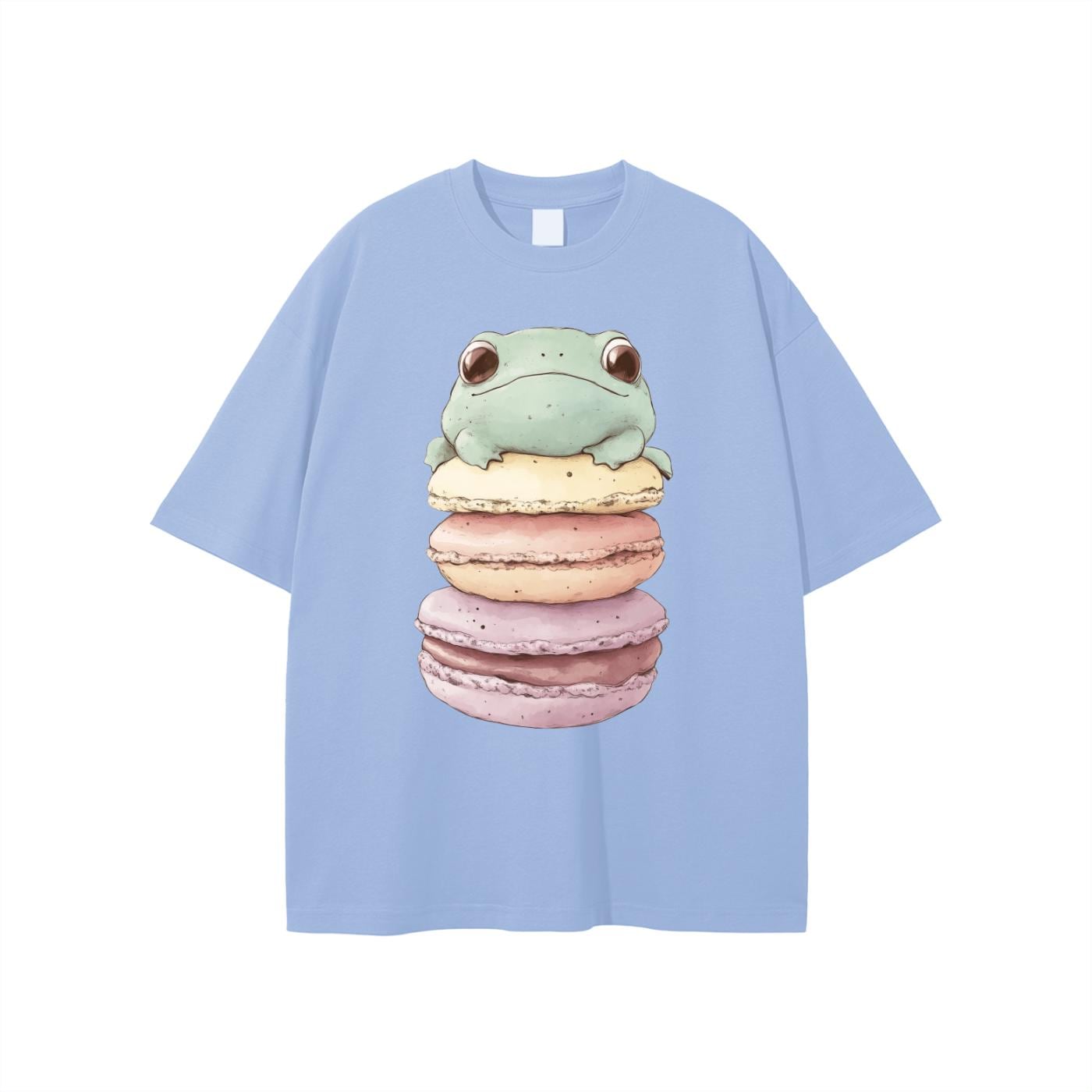 Stacked Macaroon Frog Pastel Chibi Anime Frog Unisex T-shirt