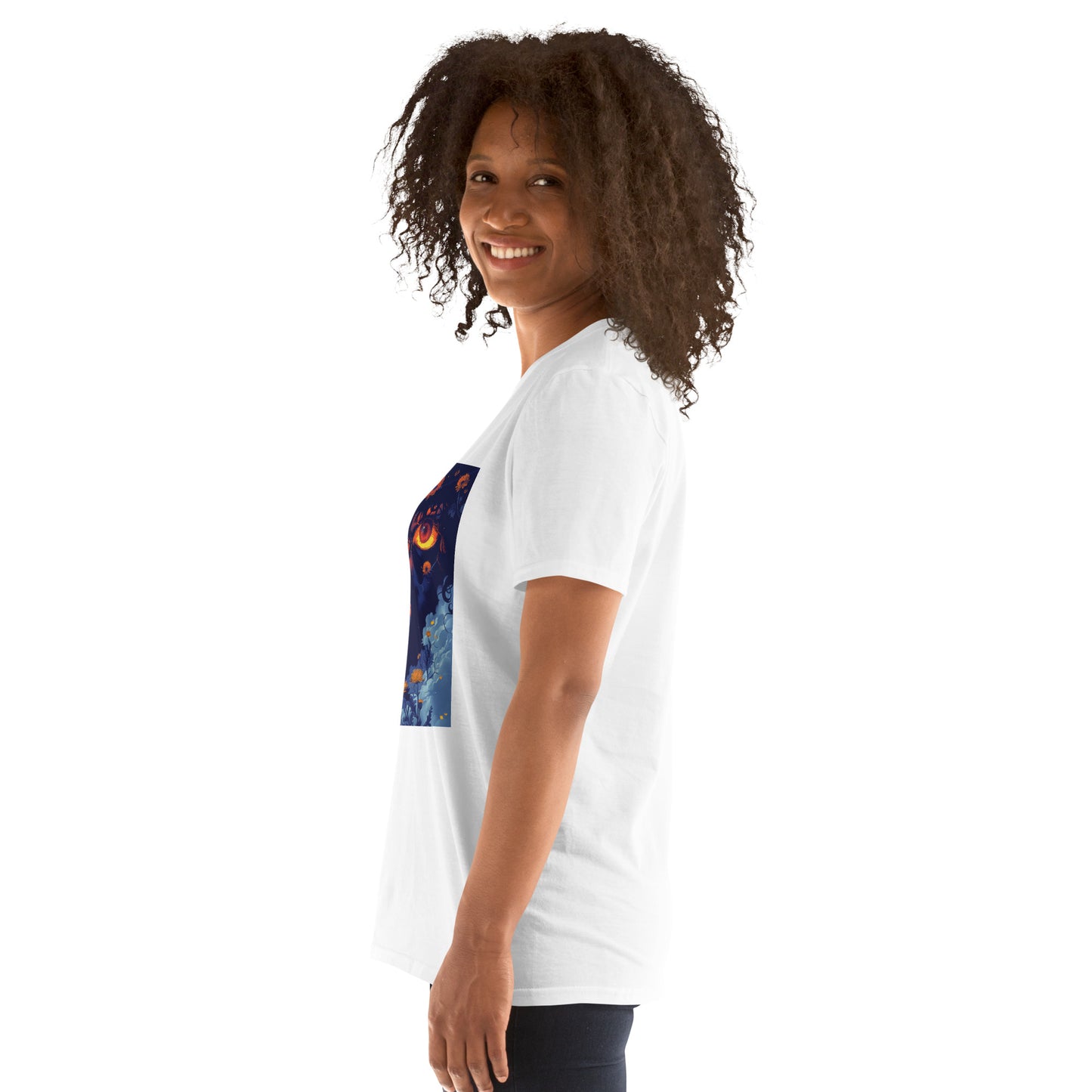 Blue Glow Eye Face in Clouds Reflection Sky Azul NavyUnisex Tee