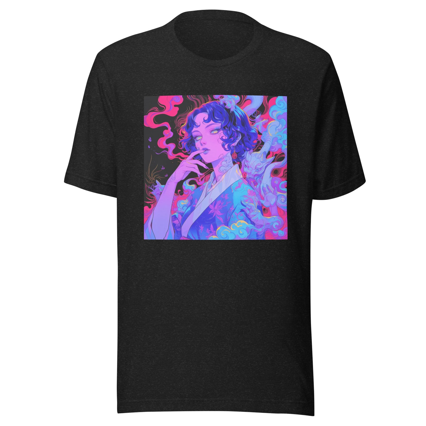 Red Purple Laava Uv Lady Goddess Smoke Unisex Tee