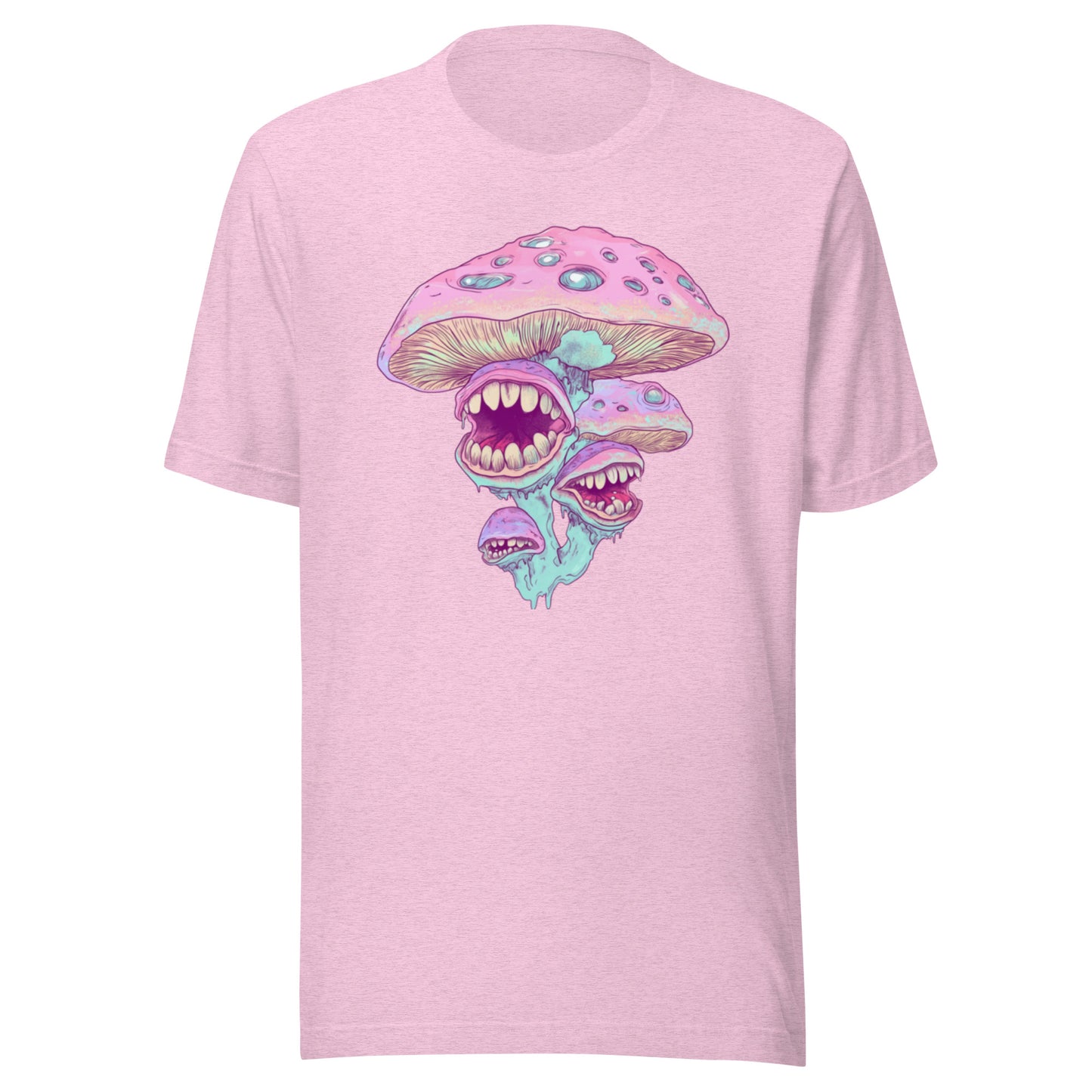 Pastel Mint Mushroom Fungi Grunge Cluster Unisex t-shirt