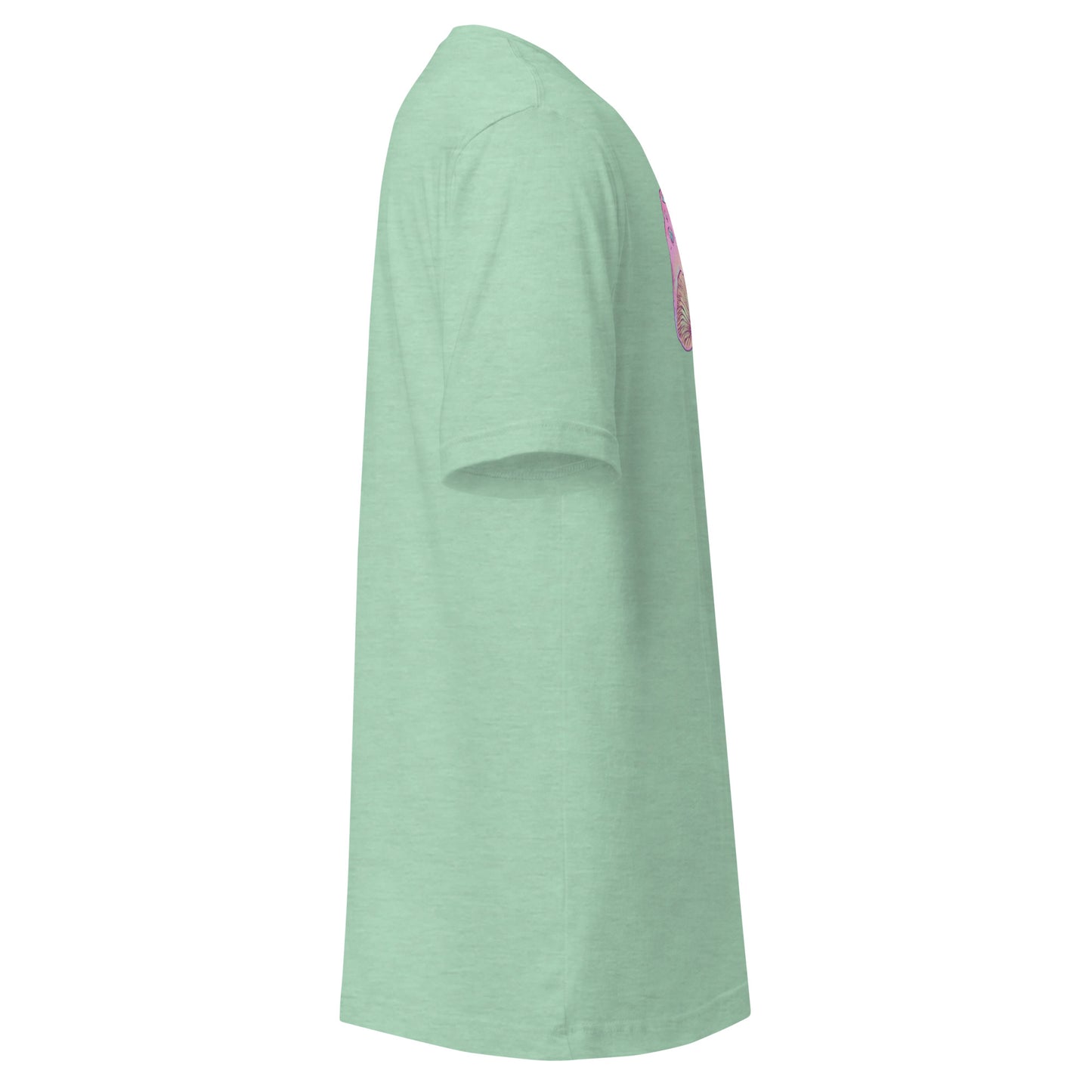 Pastel Mint Mushroom Fungi Grunge Cluster Unisex t-shirt