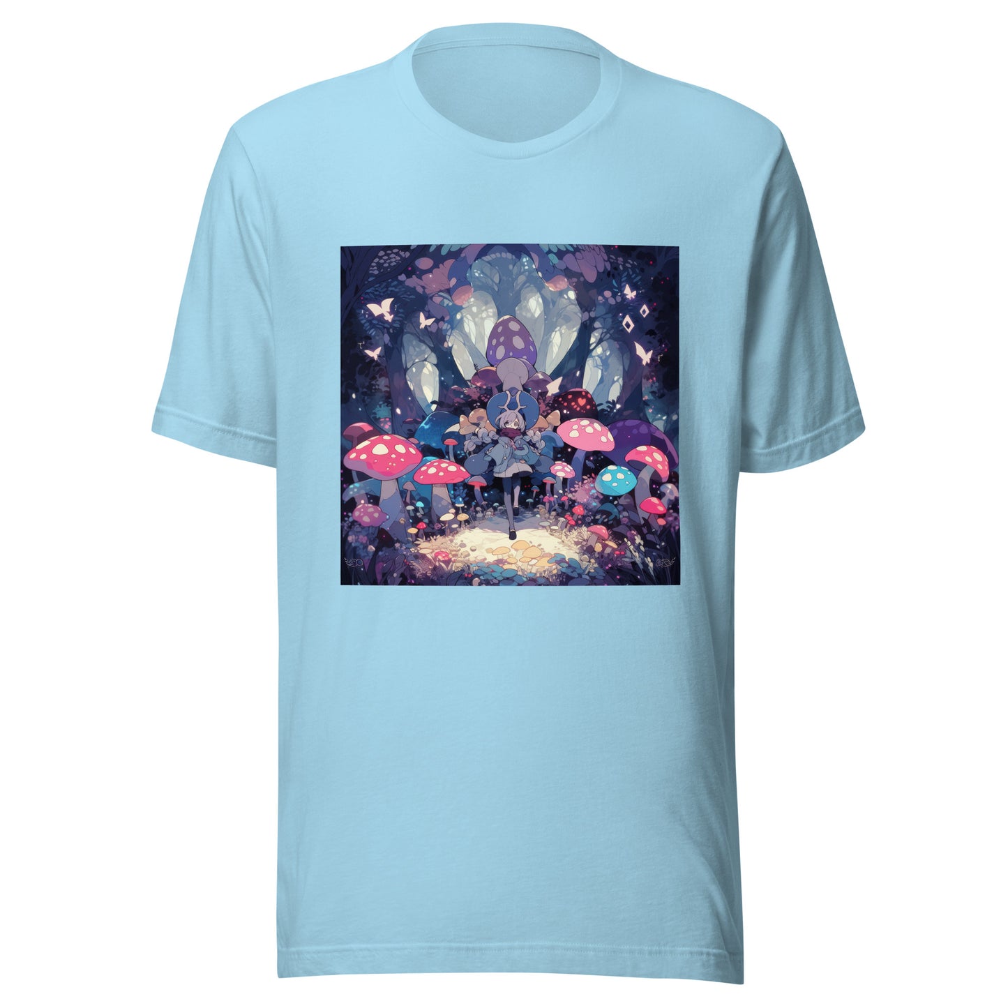Shroom Forest girl bird Woodland Unisex Tee