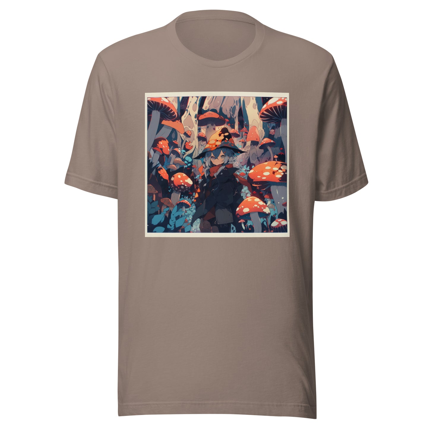 Grey Closeup Mushroom Tall Woods Unisex Tee