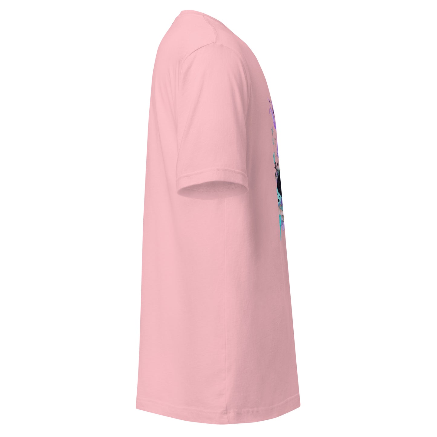 Anime Bunny Pastel Rabbit Mushroom Black Rose CottageCore UV Color Drip Unisex Tee – Sci-Fi Graphic T-Shirt on Soft Cotton