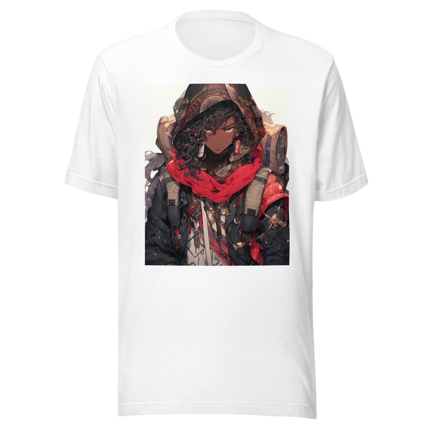 Rustic Cloaked Anime Man Steampunk Unisex Tee