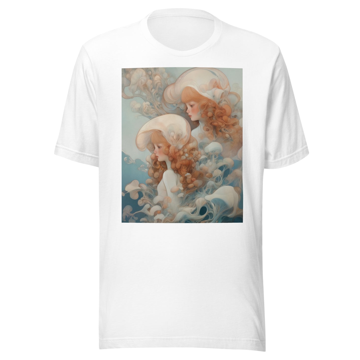 Jelly fish Cloud Doll Anime Avant lady Goddess Water Unisex Tee