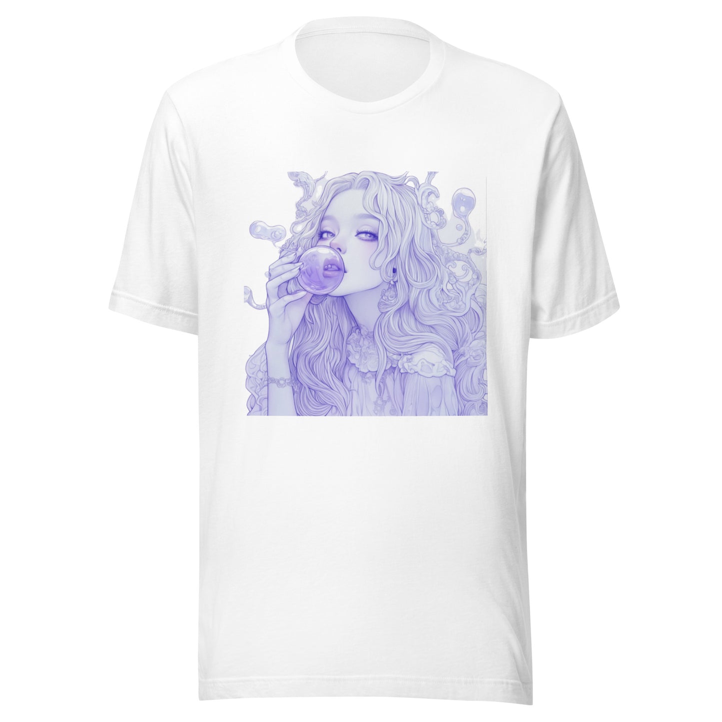White Bubble Snow Goddess Sipping Pastel Unisex Tee