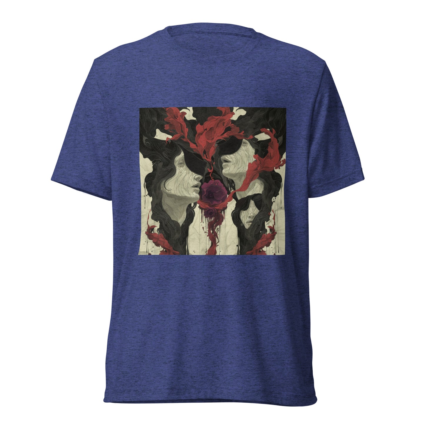 Smoke Drip Face Floral Avant Rock Album Coveresque Art Unisex Tee