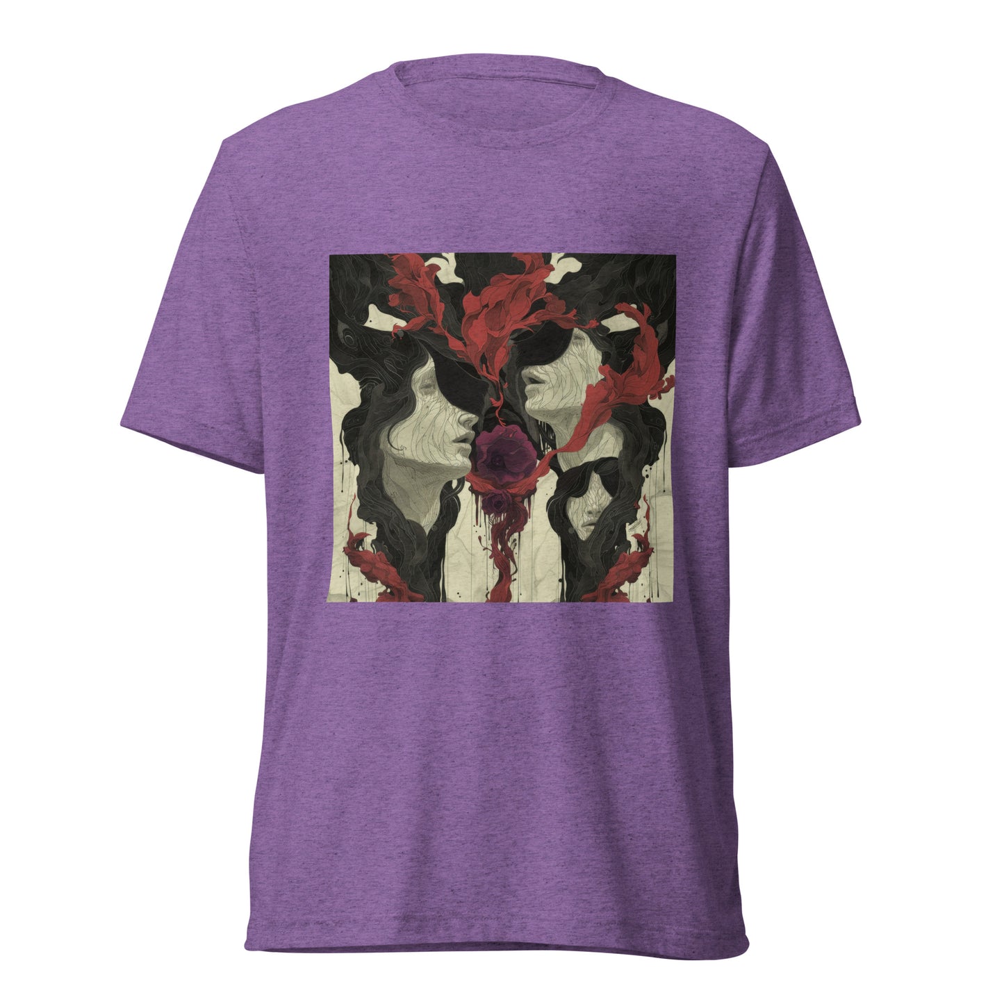Smoke Drip Face Floral Avant Rock Album Coveresque Art Unisex Tee