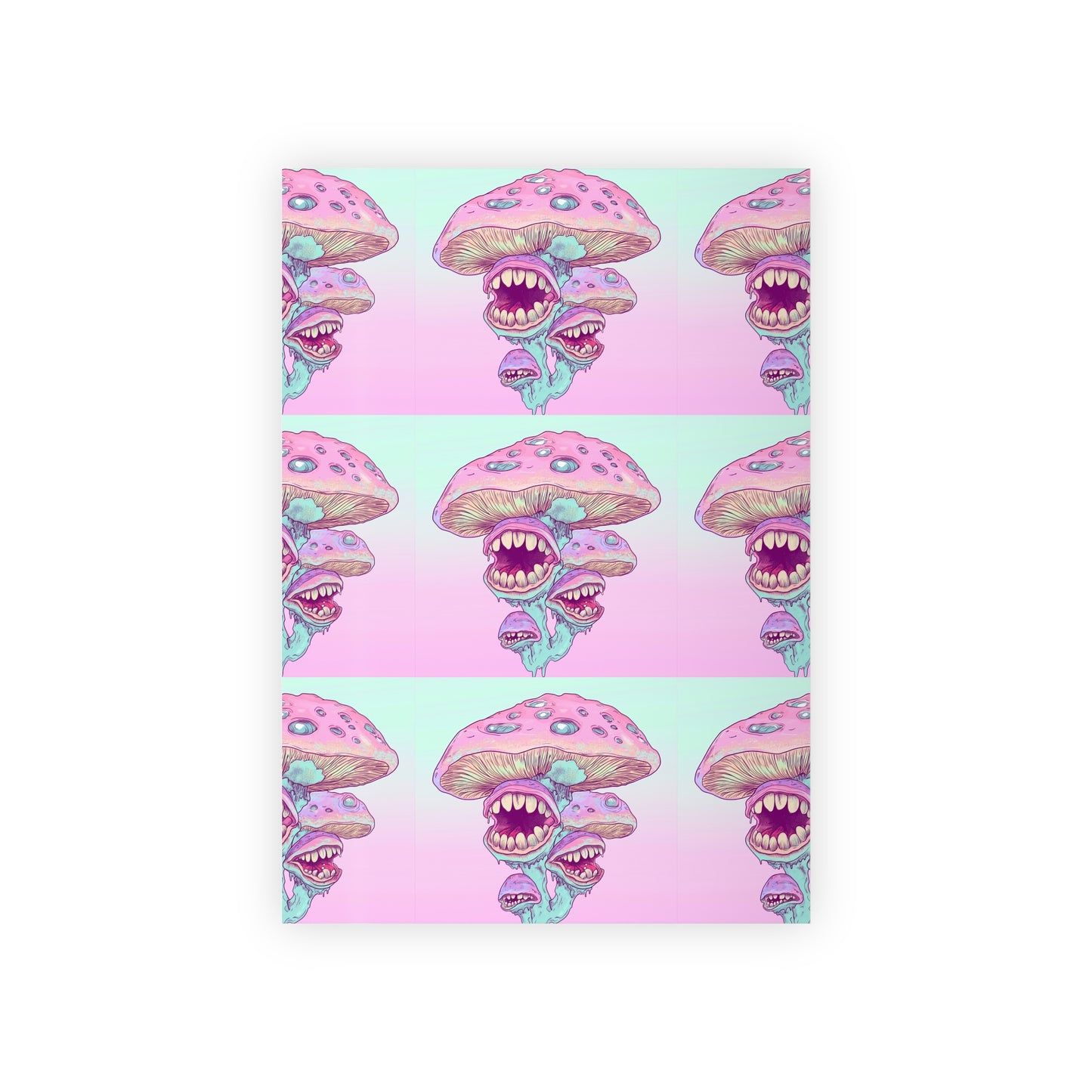 Pastel Ombre Mushroom Gift Wrapping Paper Rolls, 1pc