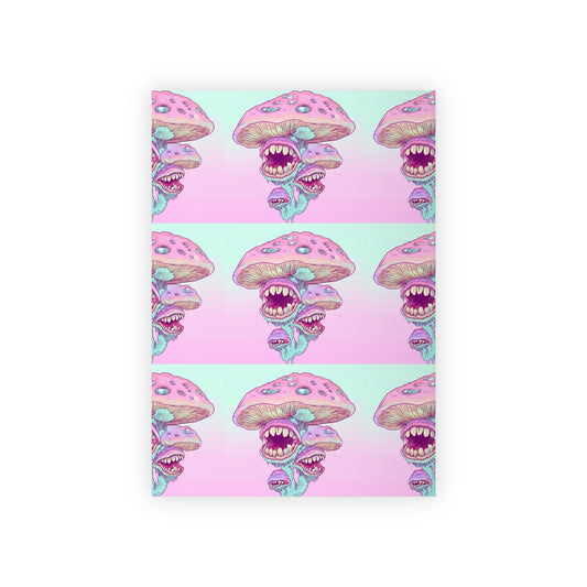 Pastel Ombre Mushroom Gift Wrapping Paper Rolls, 1pc