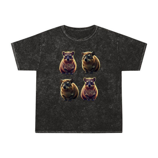 Hyrax Diamond Rock Rabbits Unisex Mineral Wash T-Shirt