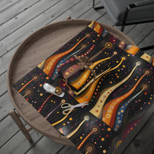 Swirl Celestial Orb Sun Glow Pattern Wrapping Papers