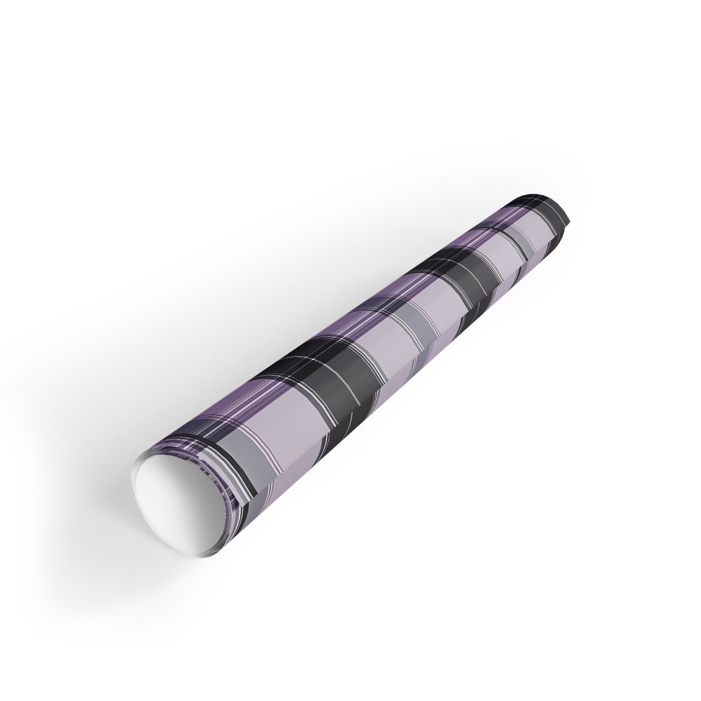 Purple Lavender Cream Black Plaid Gift Wrapping Paper Rolls, 1pc