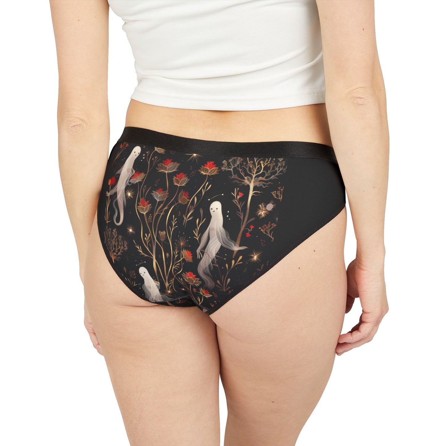 Ghost floral drip fall scene Women's Underwear (AOP)