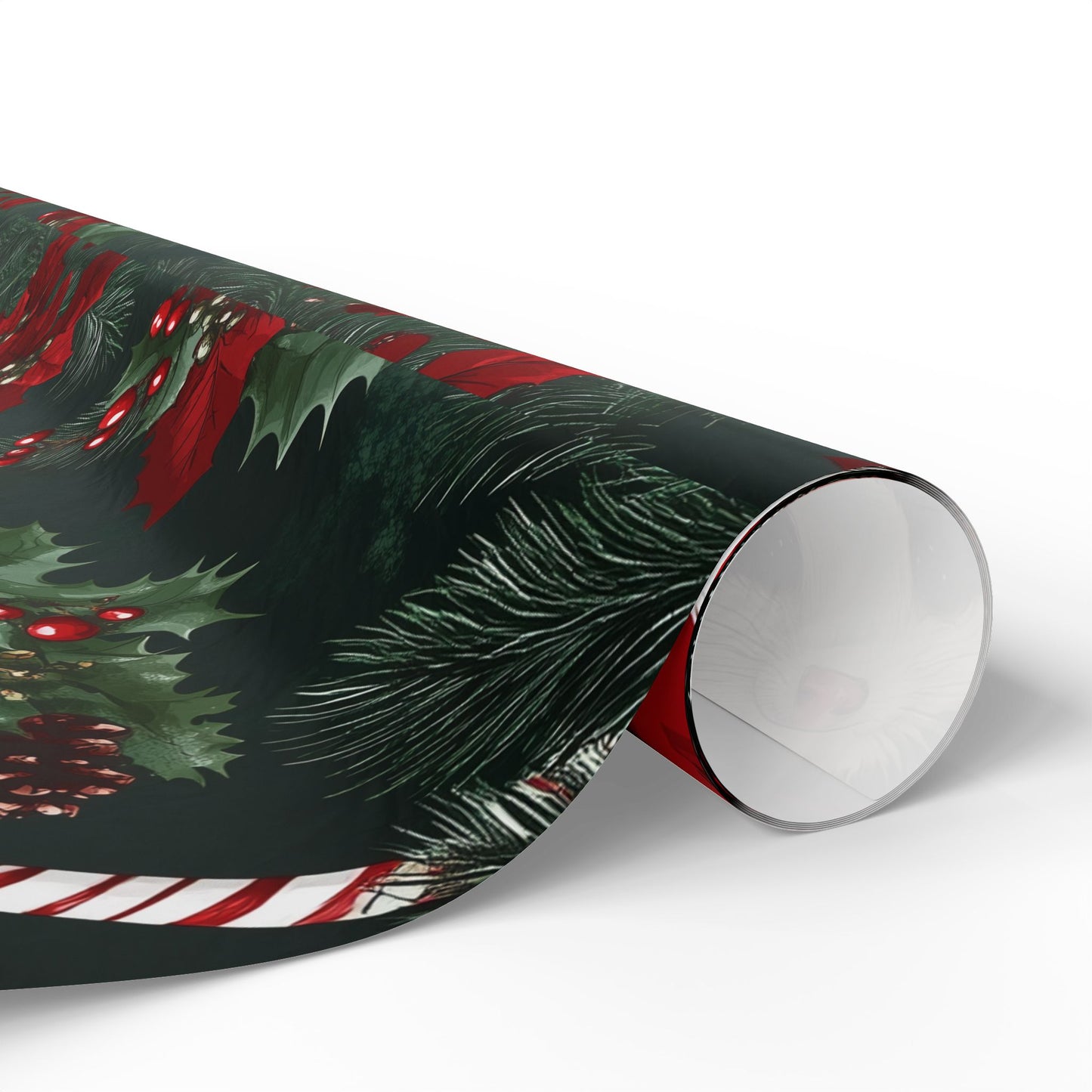 Opossum Trio Cluster PineCone Berries Pine Poinsetta Wrapping Papers