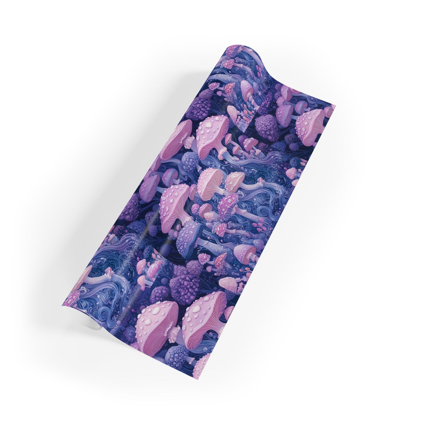 Purple Lavender Mushroom Pastel Psychedelic Clusters Gift Wrapping Paper Rolls, 1pc