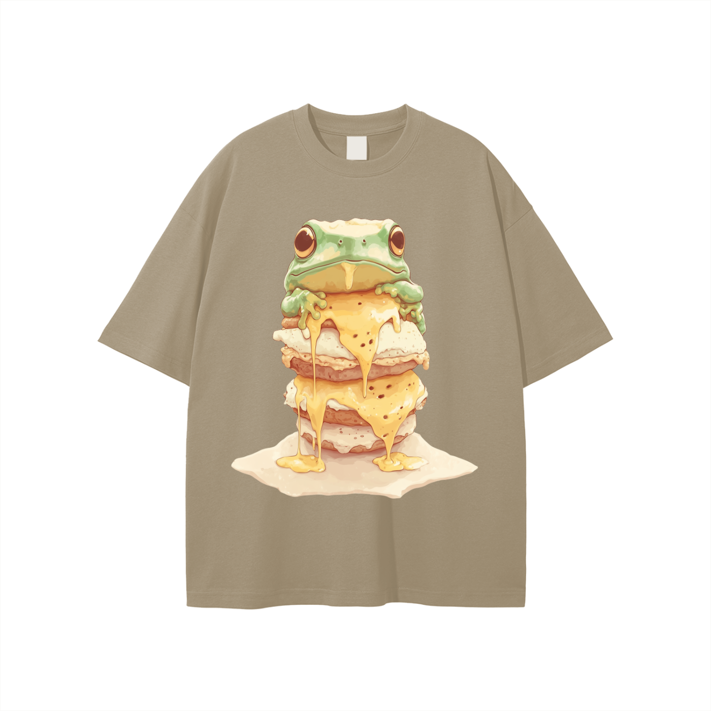 Frog Benedict Sammich Pastel Beach Drip Rave Festival Unisex Graphic T-shirt