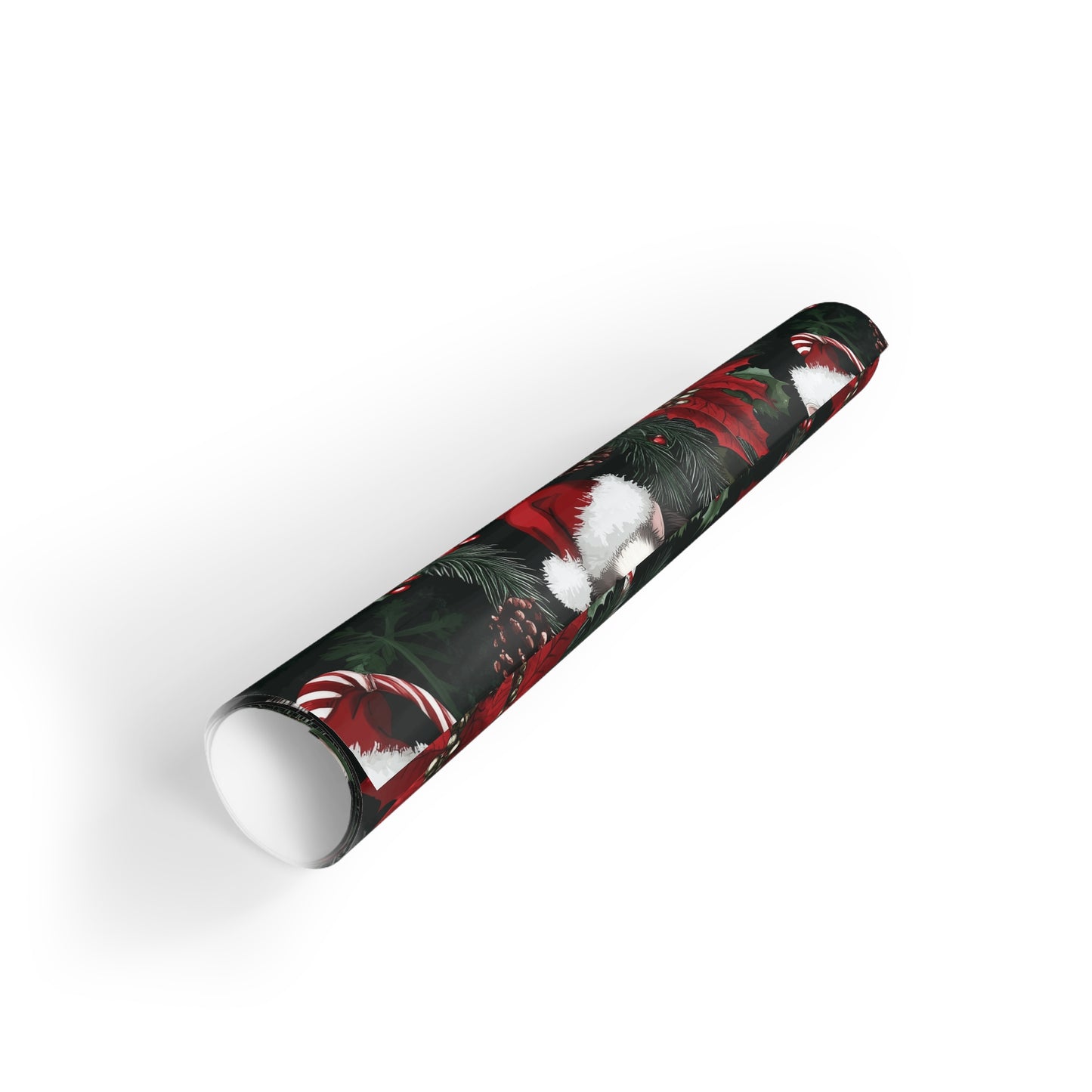 Christmas Opossum Santa Hat Chrsitmas Tree Balsam Fir Gift Wrapping Paper Rolls, 1pc