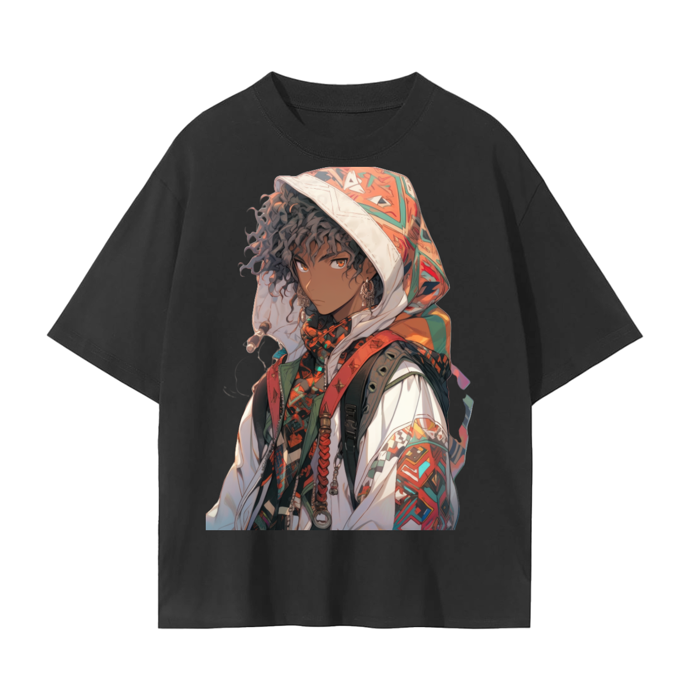 Hooded Anime Gypsy Levant Man Steam Punk Futuristic Unisex Tee Unisex Seamless T-Shirt