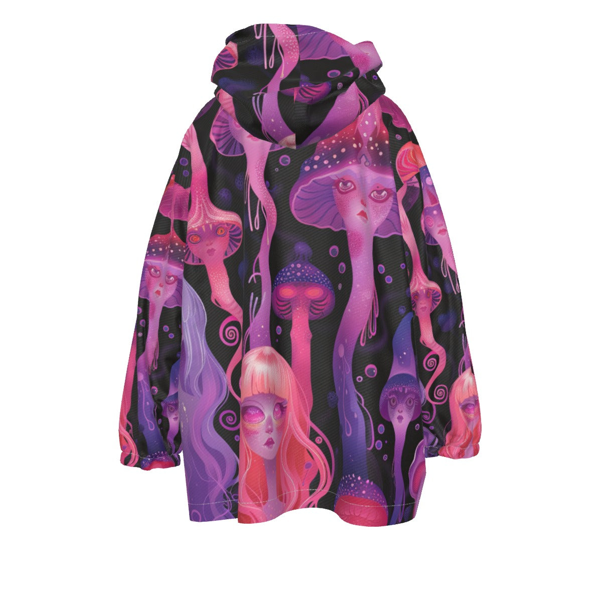 Jellyfish Laavalamp Pastel Drip Festival PSY Long All-Over Print Kid's Sherpa Fleece Hoodie Blanket