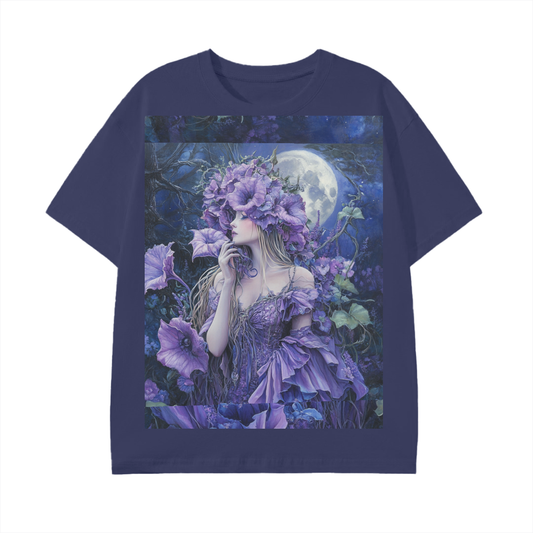 Lavender Datura Moon lit Trumpet Flower Fairy Unisex Graphic Classic T-Shirt
