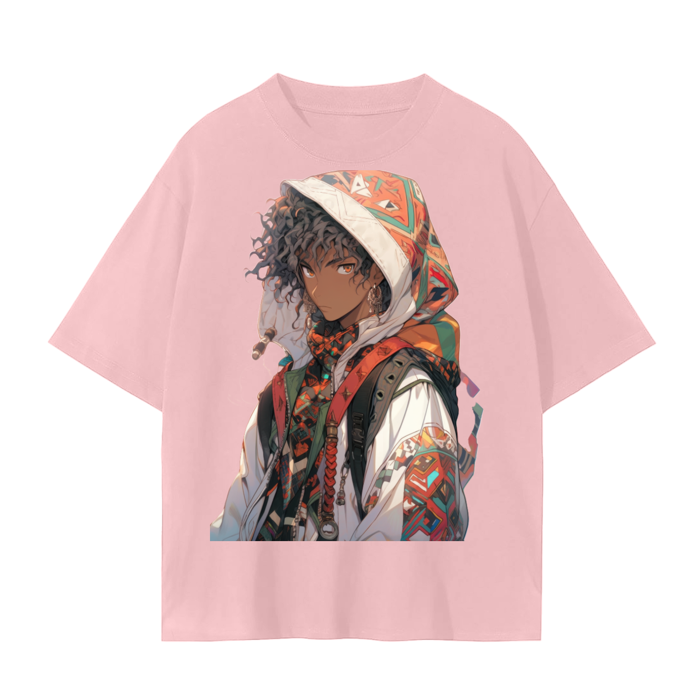 Hooded Anime Gypsy Levant Man Steam Punk Futuristic Unisex Tee Unisex Seamless T-Shirt