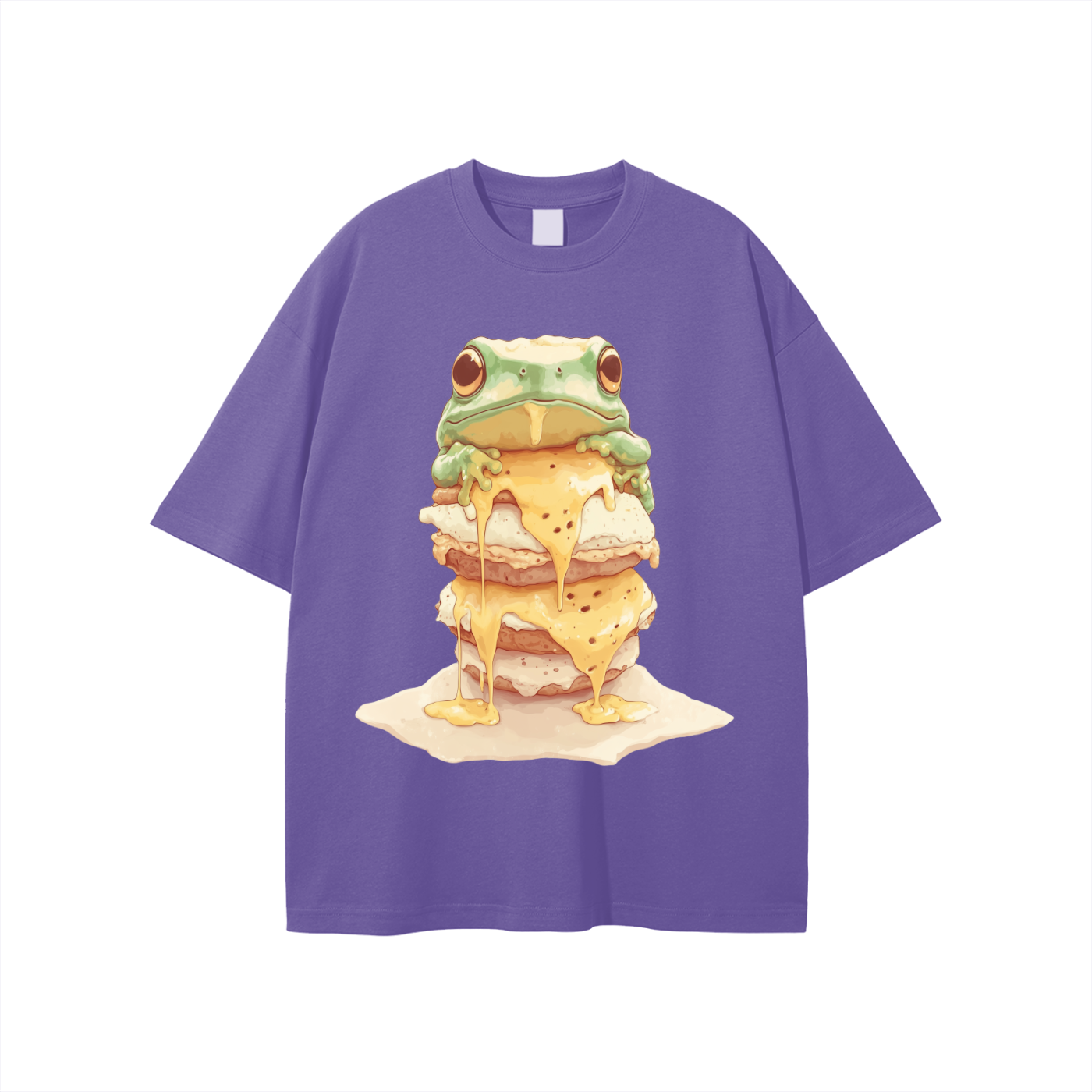 Frog Benedict Sammich Pastel Beach Drip Rave Festival Unisex Graphic T-shirt