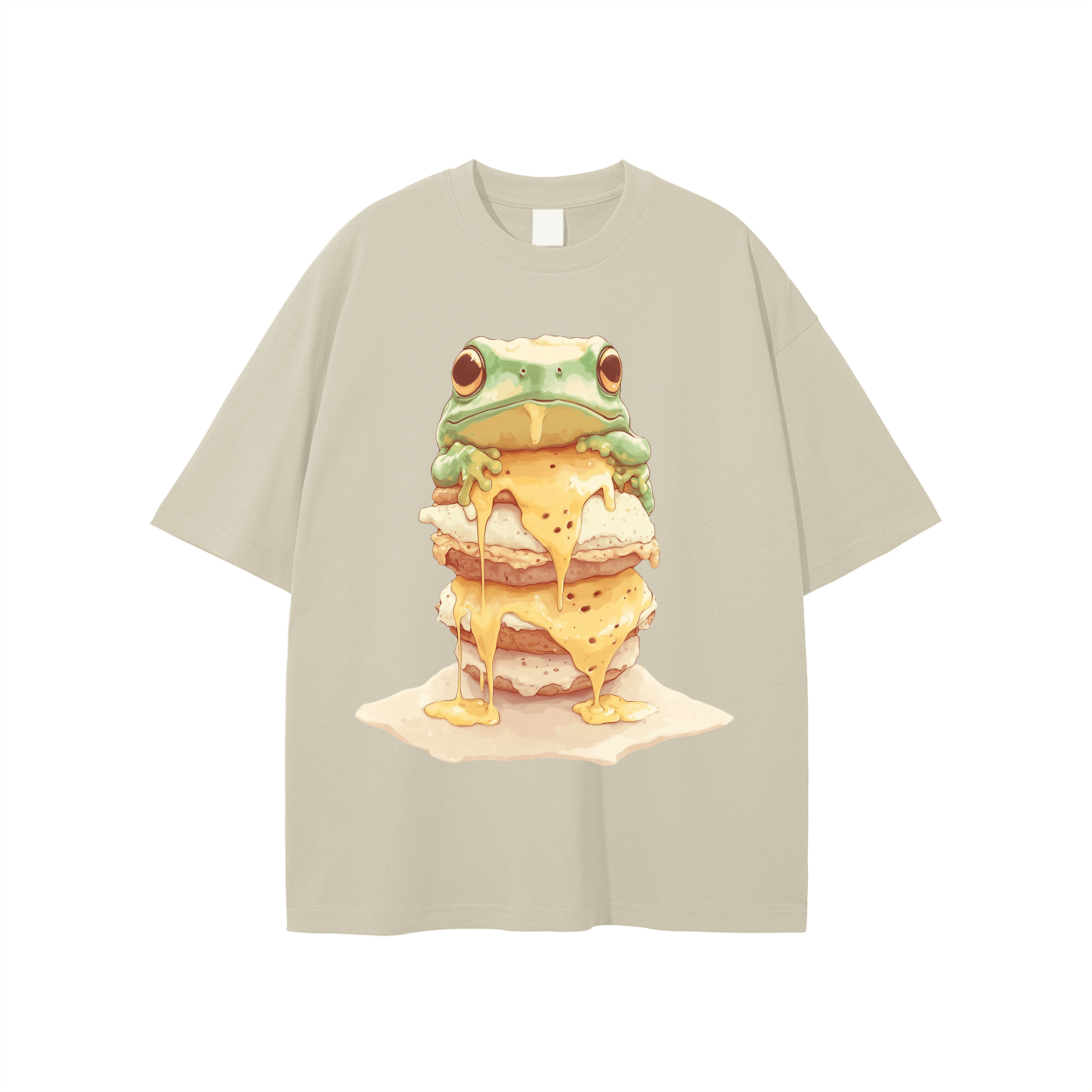 Frog Benedict Sammich Pastel Beach Drip Rave Festival Unisex Graphic T-shirt
