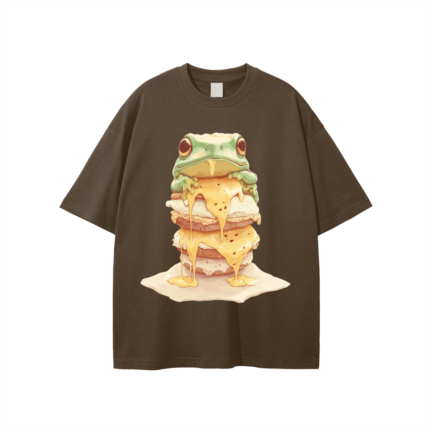 Frog Benedict Sammich Pastel Beach Drip Rave Festival Unisex Graphic T-shirt