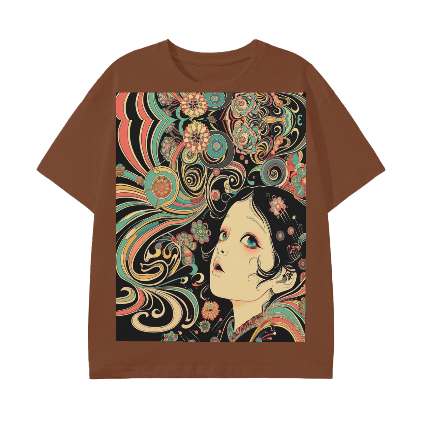 I See You Psyche Psychedelic Looking Glass Girl Graphic Unisex Classic T-Shirt