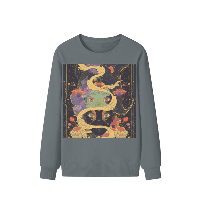 Avant-Garde 2 Soul Psychedelia Smoke Lotus Space Streetwear Pullover Classic Sweater - 300 GSM