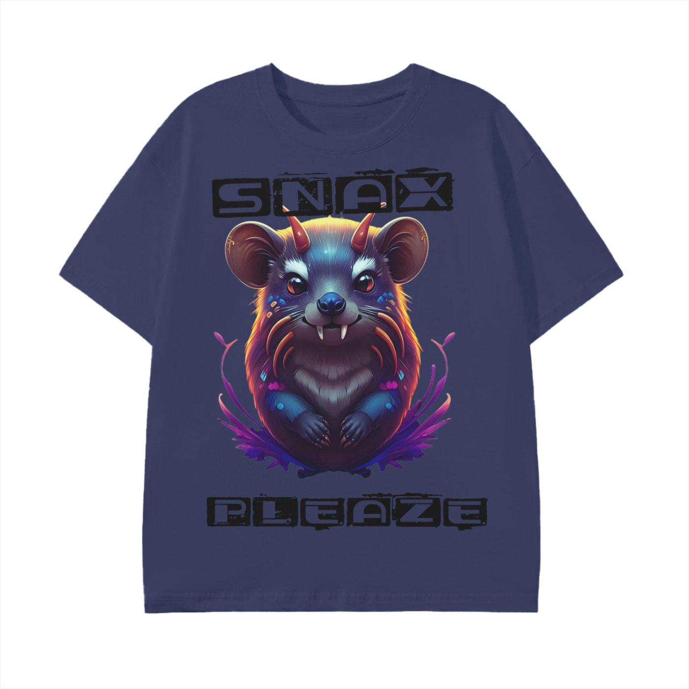Hyrax Snax Please Yokai Anime Horn Flame Graphic Unisex Classic T-Shirt
