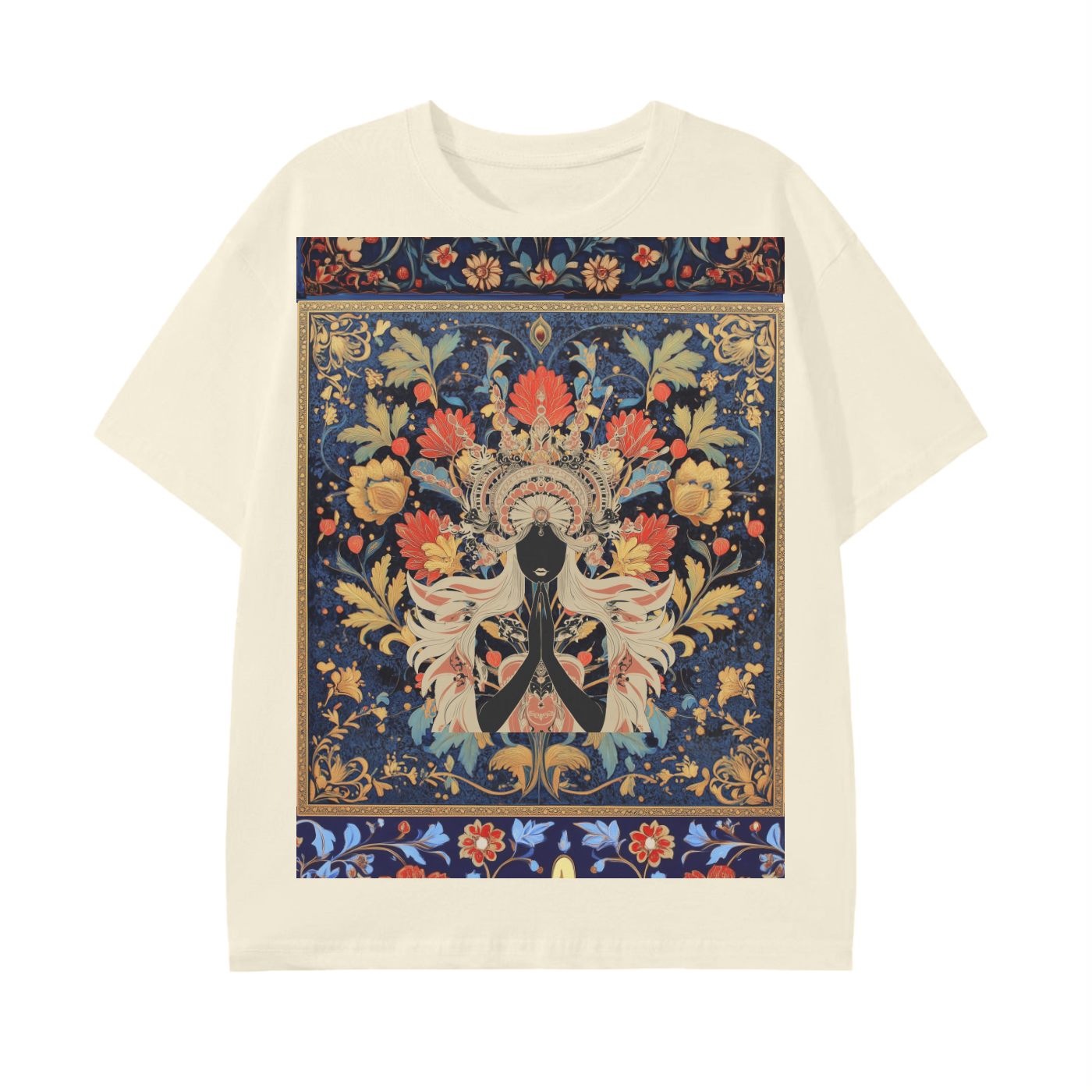 Dark Levant Eastern Nile Boho Floral Prayer Goddess Graphic Festival Unisex Classic T-Shirt